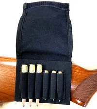 Uncle Mike's Kodra Buttstock Rifle Shell Holder Cordura Black 6 Rounds - 8848-2