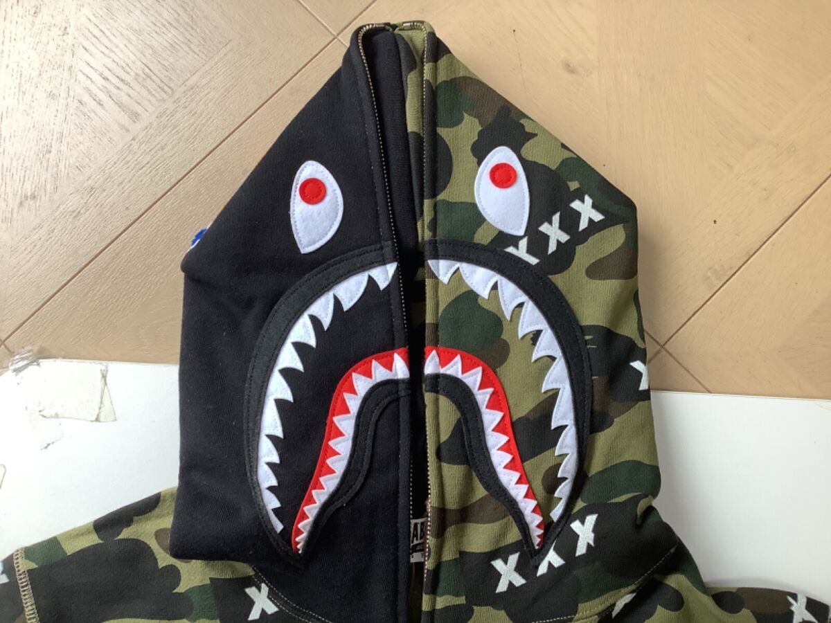 Authentic ape bape x god selection xxx shark full zip hoodie Authentic ape bape x god selection xxx shark full zip hoodie