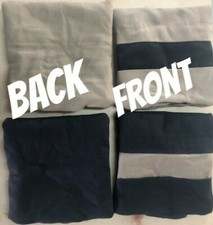 8 official UNFILLED ACA Cornhole bags triple stitched duck cloth Navy blue gray