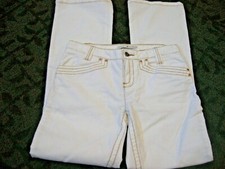 NWT WOMENS TOMMY HILFIGER HIPSTER BOOT WHITE CORDUROY PANTS, 4