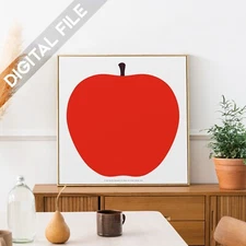 La mela - Enzo Mari poster reproduction - HQ digital file ready to print