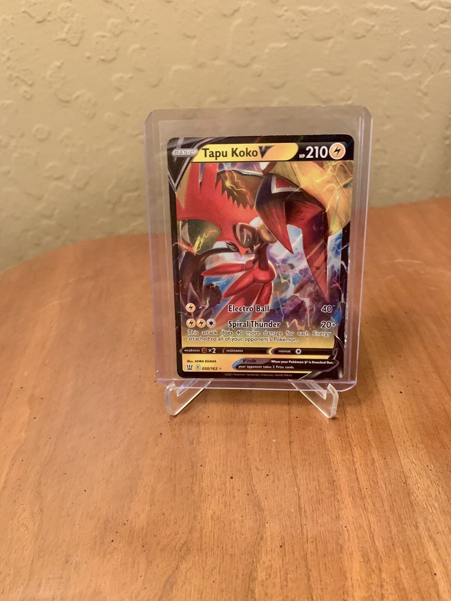 tapu koko v pokemon card value & Vmax Ultra Rare Set - 050/163 & 051/163 [Lightning][Lightning][Colorless] Spiral Thunder 20+ This attack does 40 more damage for each Energy attached to all of your opponents Pokemon. Tapu Koko V 072 -