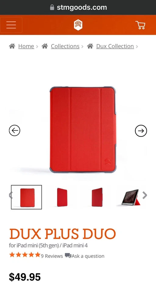 Official Genuine STM iPad Mini 4 & 5 (4th/5th Generation) Case Smart Folio Cover - Image 4 of 4