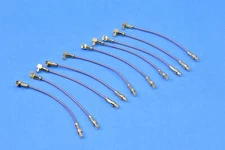 10 Huber Suhner Coaxial MCX Right Angle to MCX RG178BU RF Cable Assembly