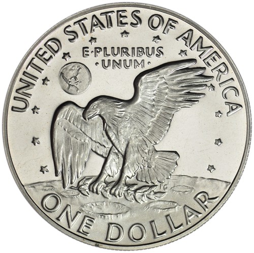 1974 S $1 Copper-Nickel CLAD Proof Eisenhower Dollar - Picture 2 of 3