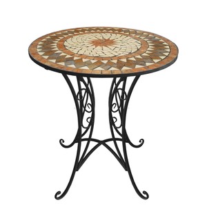 Mosaiktisch Balkontisch Gartentisch 70cm Beistelltisch Terrassentisch
