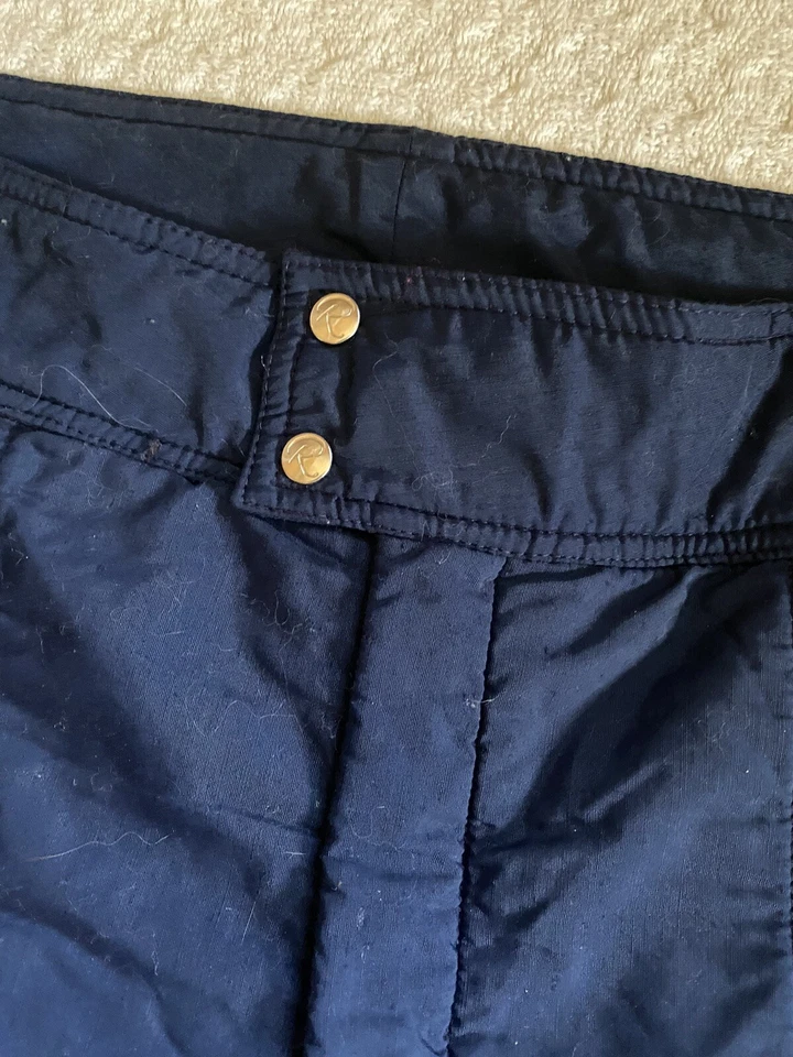 "Pantalones de esquí para nieve vintage ROFFE Hampton azul marino forrados polainas unisex 34"" X 30""" Foto 3 de 4