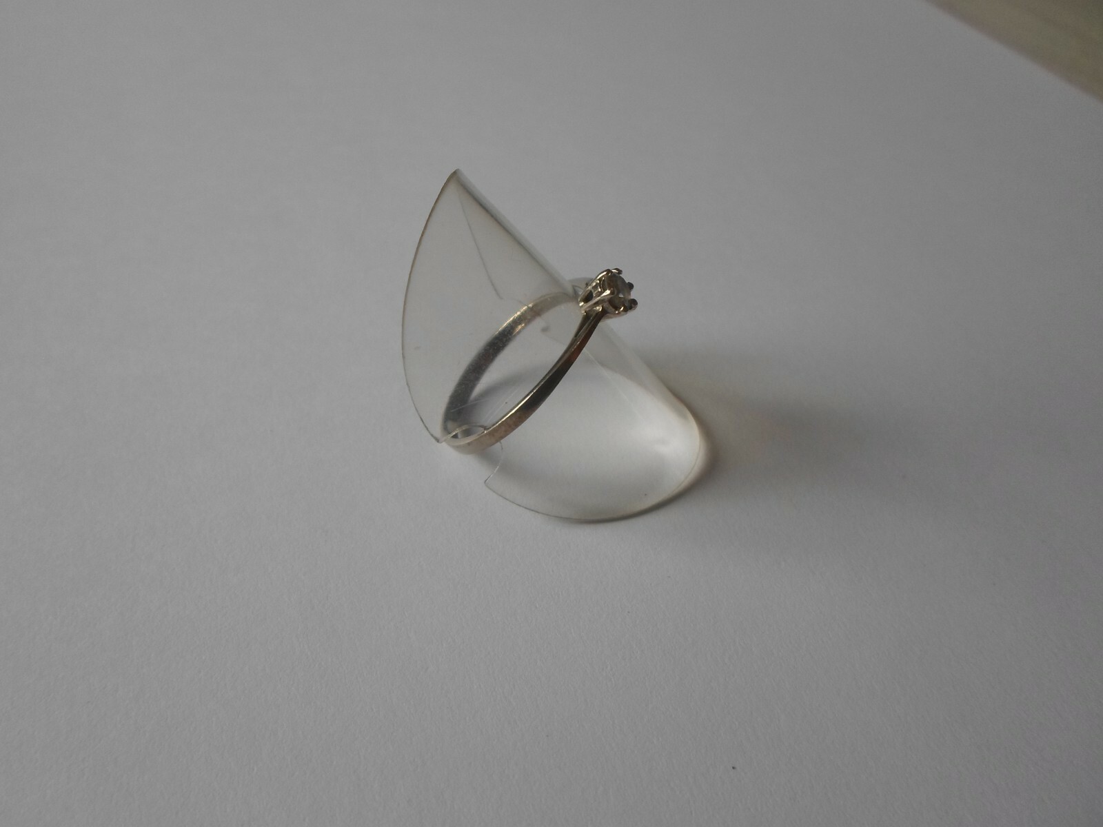 solid silver ring, solitaire, zirconium, s. 60 - image 4