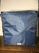 Thirty One Large Chill Thermal Picnic Lunch Bag Insert 31 gift Blue Crosshatch