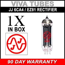 Brand New JJ Electronic EZ81 / 6CA4 / 6CA4A Rectifier Vacuum Tube
