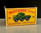 Matchbox Lesney No 67 Saladin Armoured Car Repro Empty Box style D
