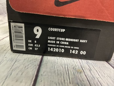 Nike 142010 142 Courtcup Mens Athletic Shoes Light Stone Midnight Navy US 9  UK 8 | eBay
