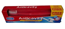 Lucky Anticavity Fluoride Toothpaste & Toothbrush Combo 6.4 Oz For Cavity Preven
