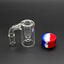 14mm 90° Glass Ash Catcher Silicone Container for Glass Bong Hookah Water Pipe