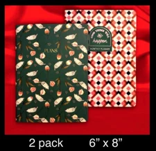 2pk Undated Monthly Planner 6”x8” Calendar & Notes, Decorative Soft Touch Cover