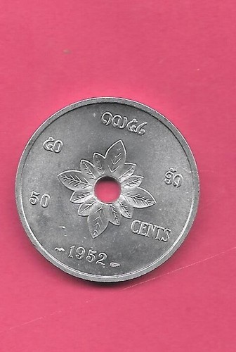 LAOS LAO km6 1952 uncirculated-UNC 50 CENTS ALUMINUM OLD VINTAGE COIN