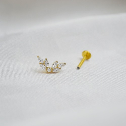 10PCS G23 Titanium CZ Labret Lip Chin Bar Monroe Ear Helix Tragus 16G Shine - Picture 12 of 16