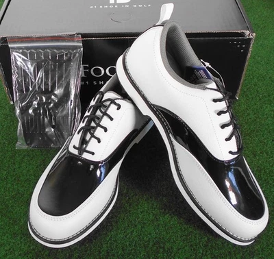 Neu im Karton Footjoy DryJoys Premiere Issette Damen-Golfschuhe, weiß/schwarz, 99040 - Bild 1 von 4