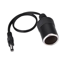 DC 5.5 x 2.1mm Female Plug to Car Cigarette Lighter Female Socket Power Supply
