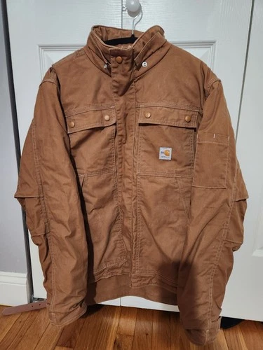 Carhartt FR Full Swing Flame Resistant CAT 3 Brown Work Jacket Mens M  image 2