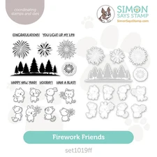 Simon Says Stamp Firework Friends Stamps & Matching Dies ~New in Package