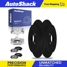 Rear Drilled Slotted Brake Rotors Ceramic Pads Calipers for Toyota Highlander