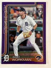 Gage Workman 2025 Topps Update (RC,SP,SN) Rookie Purple Holofoil #’d 091/250