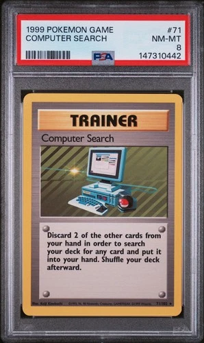 1999 POKEMON BASE SET UNLIMITED #71 COMPUTER SEARCH PSA 8