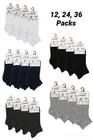 Ankle Socks Unisex Sports Trainer Liner Soft Cotton Low Cut 12,24,36 Pack New