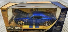 JADA BIGTIME MUSCLE 1970 FORD MUSTANG MACH 1 blue and silver 1 24 scale