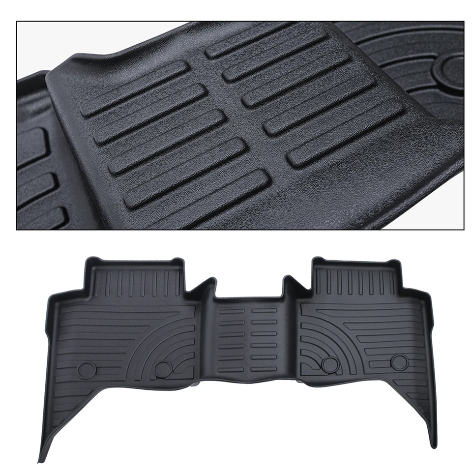 3PCS Rubber Floor Mats Accessories For Ford Ranger 2012-2021 Wildtrak T6 T7 T8 - Image 2 of 4