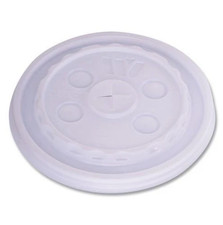 WinCup Plastic Lids, Slotted, Fits 12-24 oz Cups, Translucent, 1000/Carton