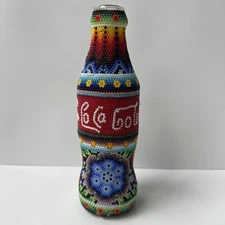 Huichol Beaded Coca-Cola Bottle Mexican Folk Art Nayarit México
