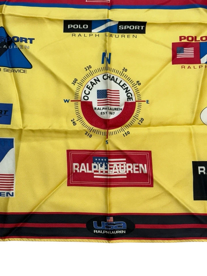 Auténtica bufanda deportiva polo Ralph Lauren vintage - diseño de logotipo raro de los años 90 Foto 4 de 4