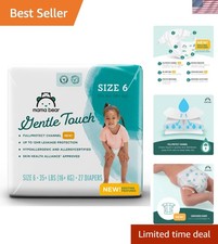 Amazon Brand Gentle Touch Diapers, Size 6 27 Count - Safe  Comfortable Fit