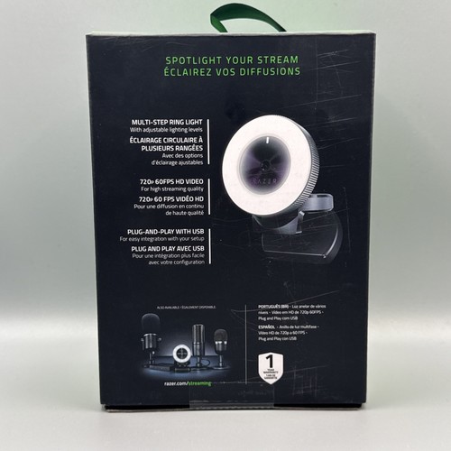 Razer Kiyo 1080p HD Streaming Wired Webcam Camera W/ Adjustable Ring Light - NEW - 第 3/6 張圖片