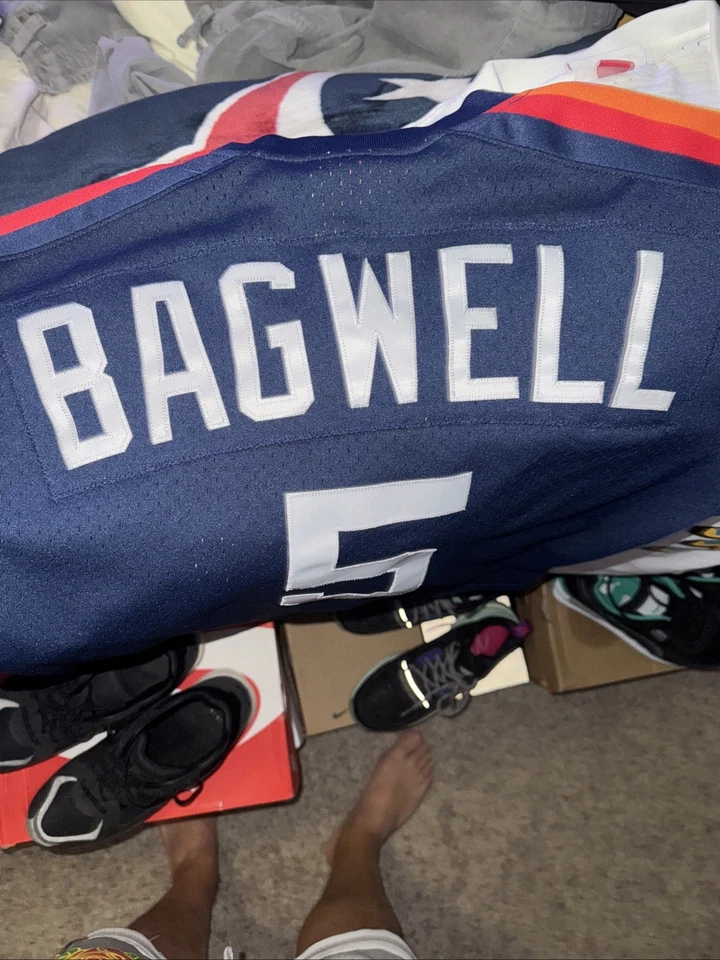 Mitchell & Ness Jeff Bagwell Houston Astros Auth. Batting Practice Jersey 44L - Image 4 of 4