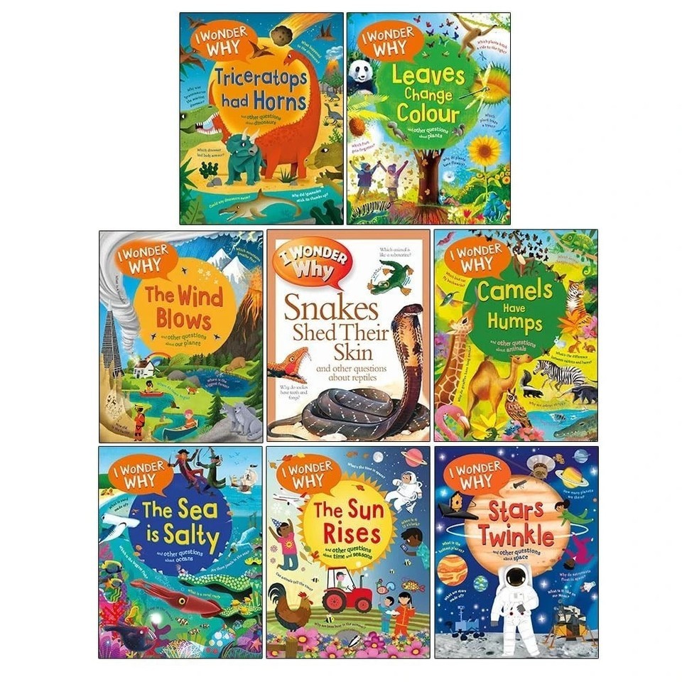 I Wonder Why Series 8 Books Collection Set un Rises, Stars Twinkle,Sea is Salty