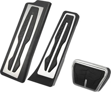 X AUTOHAUX 3 Pcs Accelerator Pedal and Brake Pedal Cover Set for BMW X3 X4 X5 X6