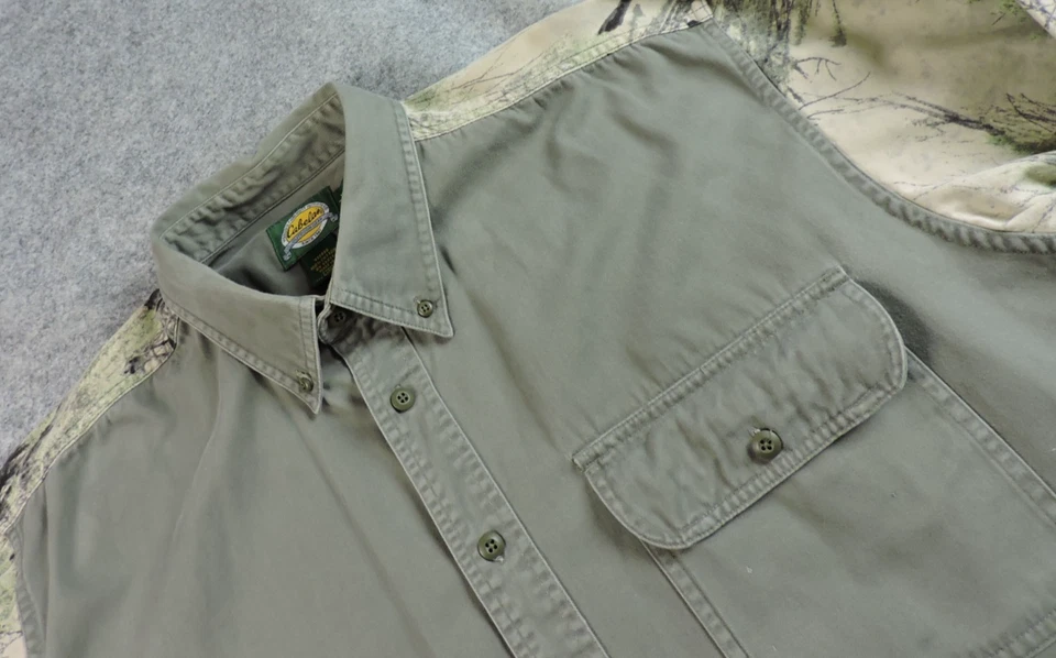 Cabelas Seclusion 3D Open Country Mens XL Washout Long Sleeve Button Shirt - Image 4 of 4