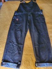 Black Denim Dungarees XXL never worn.