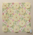 Colorful Floral Embroidered Cutwork Tablecloth by Decorating Touch 32'' x 33''