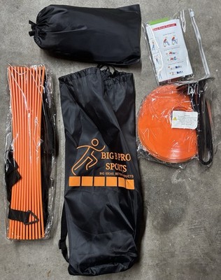 Big B Pro Sports Speed & Agility Training Set, Ladder, Cones, Jump Rope, Bands