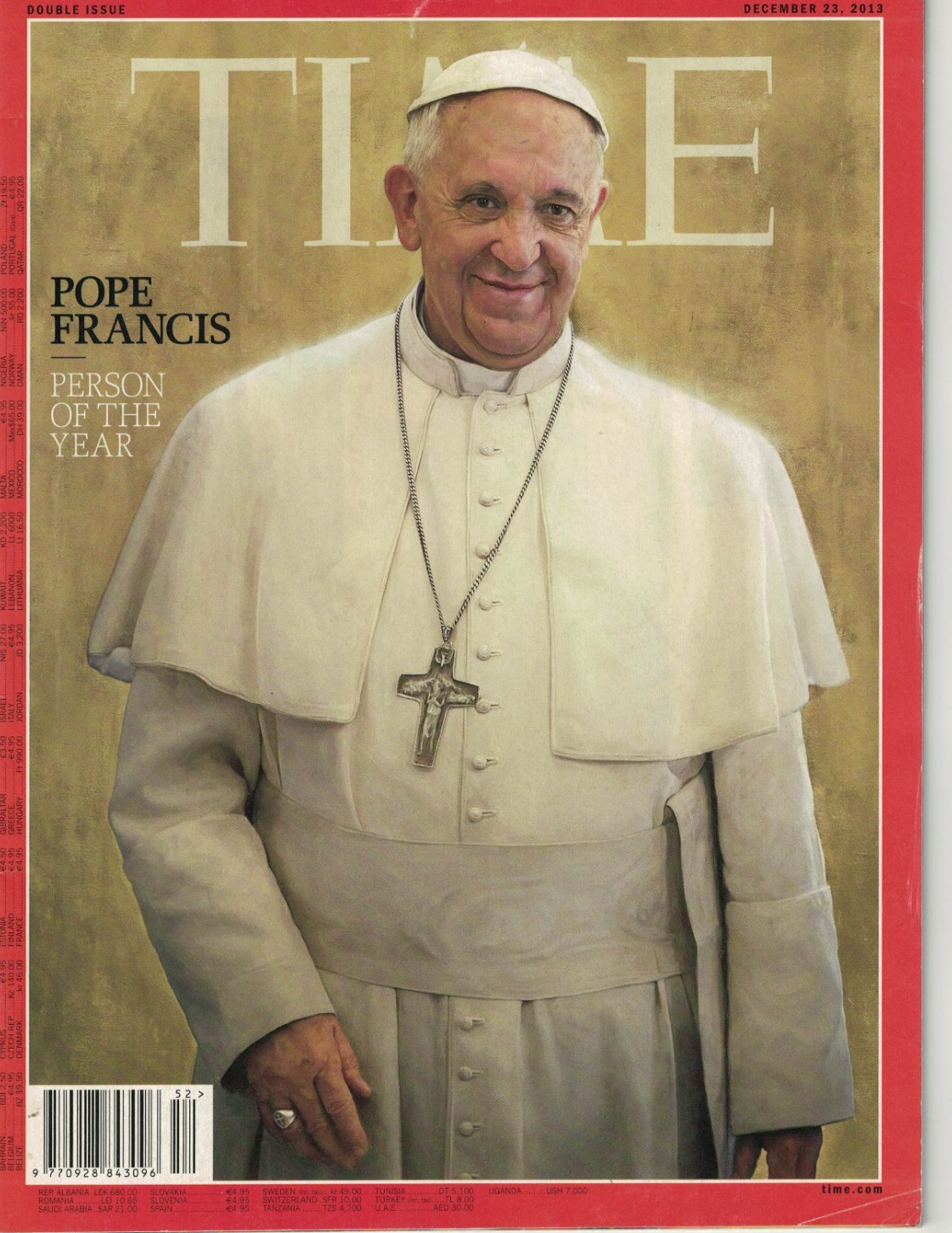 Pope Francis Person Of The Year TIME Magazine December 23 2013 No Label