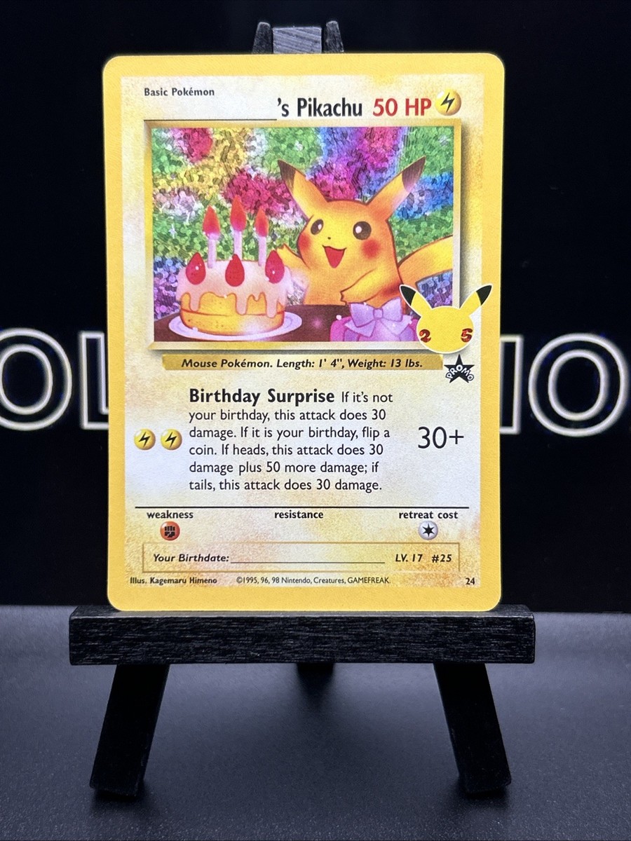 PSA8 ポケモンカード　Birthday Pikachu お誕生日ピカチュウ Pokemon Birthday Pikachu 2nd Ann. Japanese White Star Holo