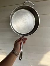 Calphalon 3 QT 10 in Stainless Steel Skillet Fry Pan 5003 Double Handle NO Lid