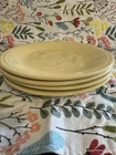 Set of 4 Pale Yellow Cream Fiesta Ware Homer Laughlin 10.5" Dinner Plates USA