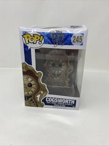 Funko POP! Disney Beauty and The Beast Cogsworth #245 Vinyl Figure DAMAGED BOX