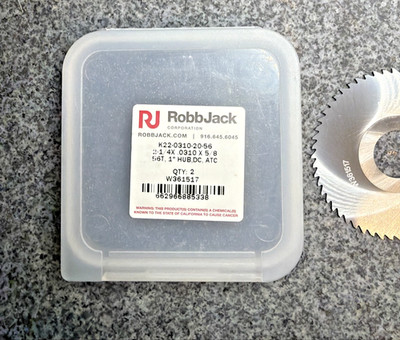 ROBB JACK Carbide Saw 2-1/4'' x 0.031'' x 5/8'' 56T 1'' Dia DBL CONCAVE