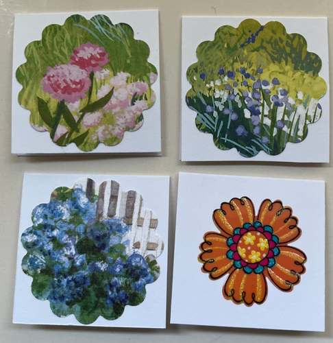 Set of 12 Pretty Floral 2x2 Mini Note Cards Gift Enclosure With Envelopes (c) - Picture 5 of 7